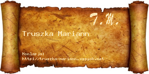 Truszka Mariann névjegykártya